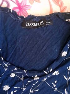 Floral Crop Top with Wrap Tie