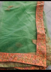 Peach Embroidered Lehenga choli