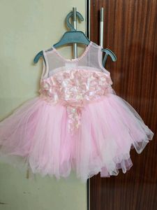 Pink Party Frock For Babies