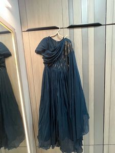 Elegant Blue Ethnic Gown