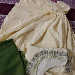 satin silk suit with dupatta