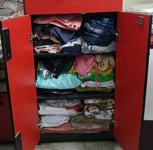 Red Wardrobe with Mirror Pack Of 2