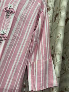 Pink Striped Kurta