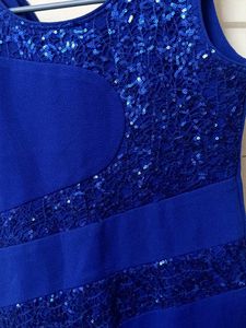 Blue Sequin Party Dress