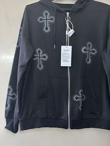 SAVANA PRINTED ZIP UP SWEATSHIRT