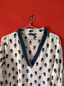 Floral Print A-line Kurti