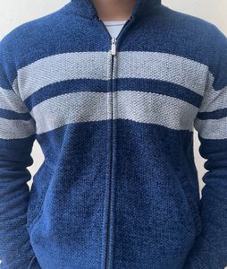 Striped Full Zip Hoodie