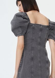 H&amp;m Puff Sleeve Denim Dress