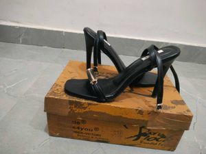 Women Black Embellished Heels