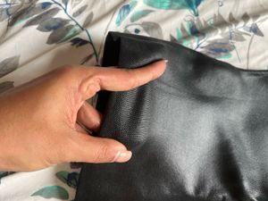 Zara Black Faux Leather Top