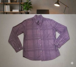 Stylish Purple Tonal Plaid Button-Up Shirt