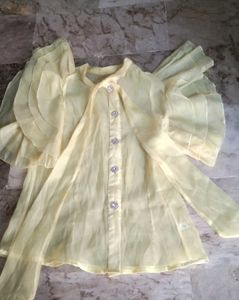 party wear Organza lemon Top