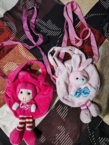 Cute Kids Plush Bags ( combo of two)