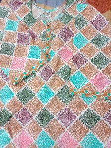 Printed Cord Set/ Kurti Plazzo