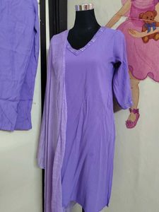Lavender Kurthi Set