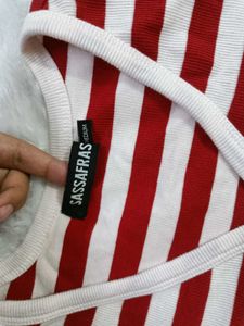 Striped Button-Down Top