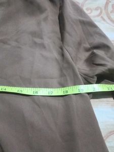 Brown V-Neck Blouse