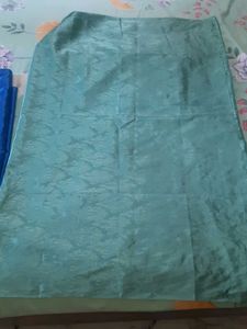 Green And Blue Textured Fabric Piece