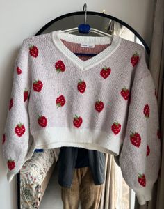 SHEIN Rare Find Strawberry Sweater 🍓