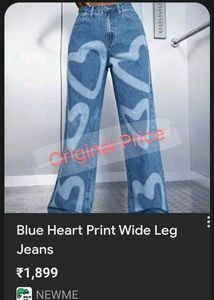 📌Y2K Heart Print Denim