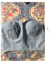 Denim Bustier Top