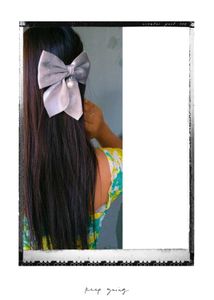 Cute Silver Bow Hair Clip