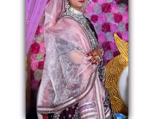 Heavy Bridal Lehanga Set (Wine)