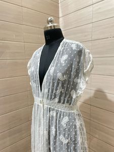 White Paisley Maxi Cover-Up