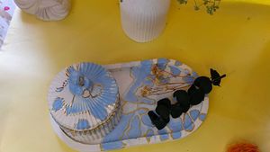 Decorative Jar and Tray Set