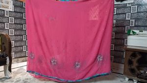 Pink Colour Saree Light Weight