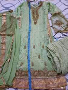 Mint Green Embellished Kameez