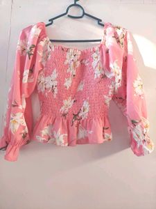 Pink Crop Top