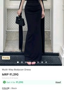 Elegant Black Bodycon Dress