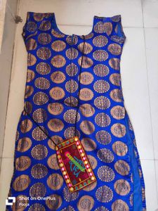 Blue Zari Kurta