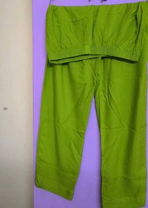 Green Printed Kurta Set