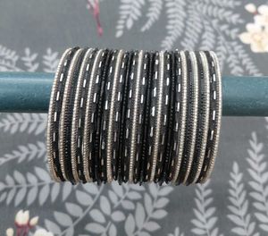 Black & Silver Bangles