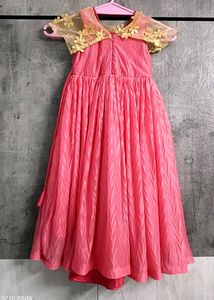 Stitched Frill Gown For Kids