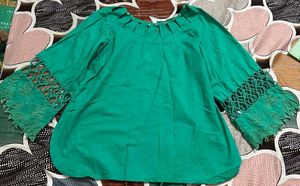 Green Embroidered Cord Set