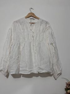 White Peasant Top