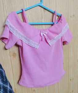 Imported Off Shoulder Korean Lace Top