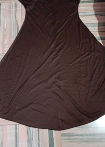 Brown Embroidered Maxi Dress