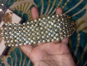 Pearl &amp; Rhinestone Bracelet