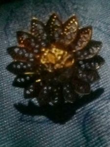 Tri-Color Floral Statement Ring