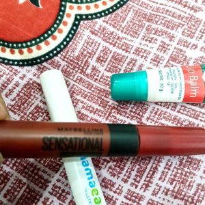 Lipstick (Maybelline, mamaearth, himalaya lip balm