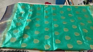 Elegant Turquoise Saree &amp; blouse