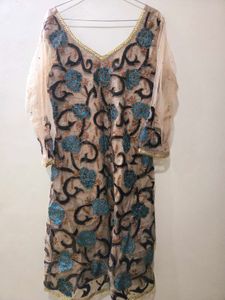 Net Embroidered Suit Set