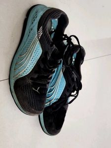 Puma Black and Blue Sports Shoes UK 6