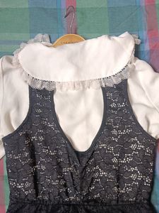 Cotton On. Black flower Lacy Dress