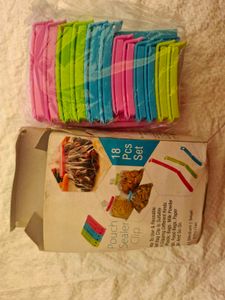 18 Pack Colorful Pouch Sealer Clips - Multi-Size
