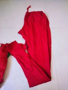 Red &amp; Green Ethnic anarkali Dress